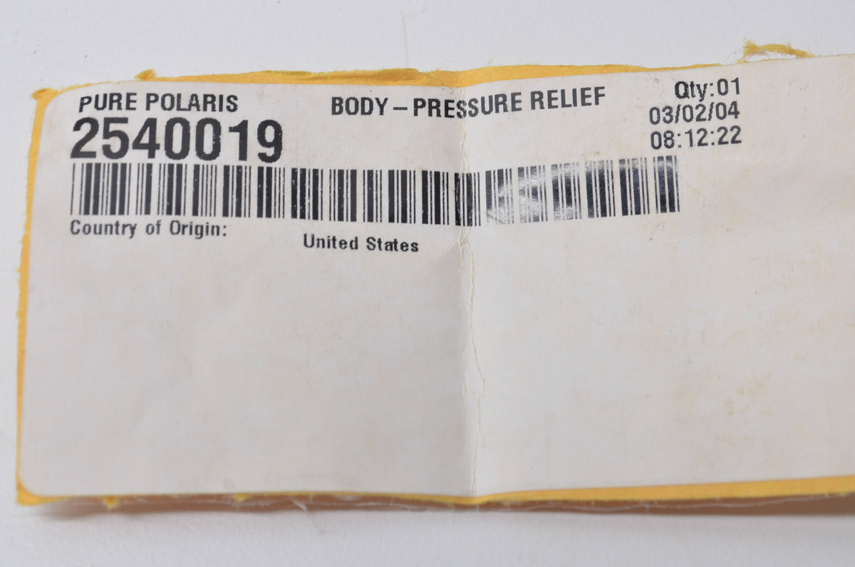 OEM Victory 2540019 Pressure Relief Body NOS
