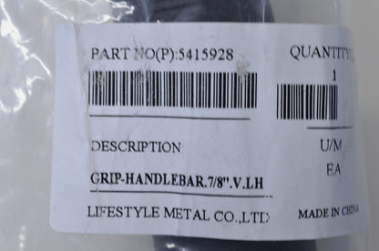 New Lifestyle Metal Co Victory Left Handlebar Grip 7/8' NOS
