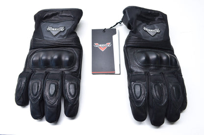 New OEM Victory Mens XXL Black Leather Attitude Cruiser Gloves NOS