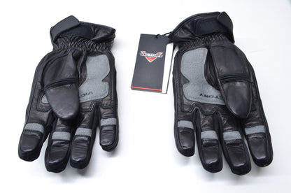 New OEM Victory Mens XXL Black Leather Attitude Cruiser Gloves NOS