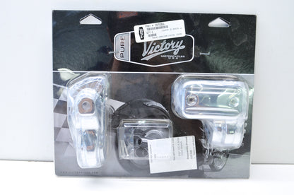 New OEM Victory Chrome Handlebar Control Covers NOS