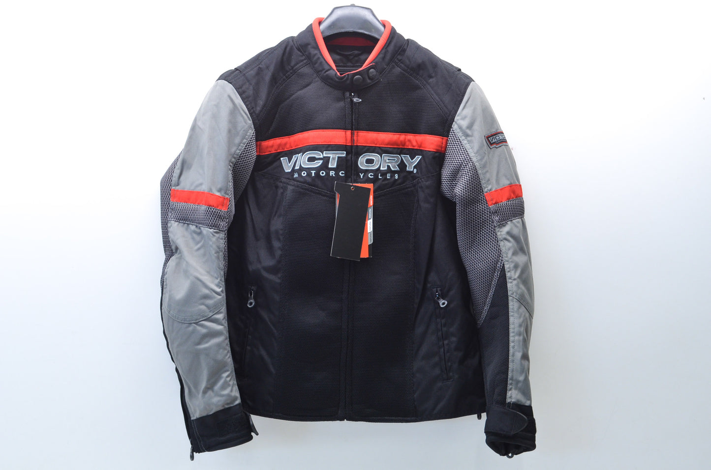 New OEM Victory  Womens Medium Black/Red Skyline Mesh Motorcycle Jacket NOS