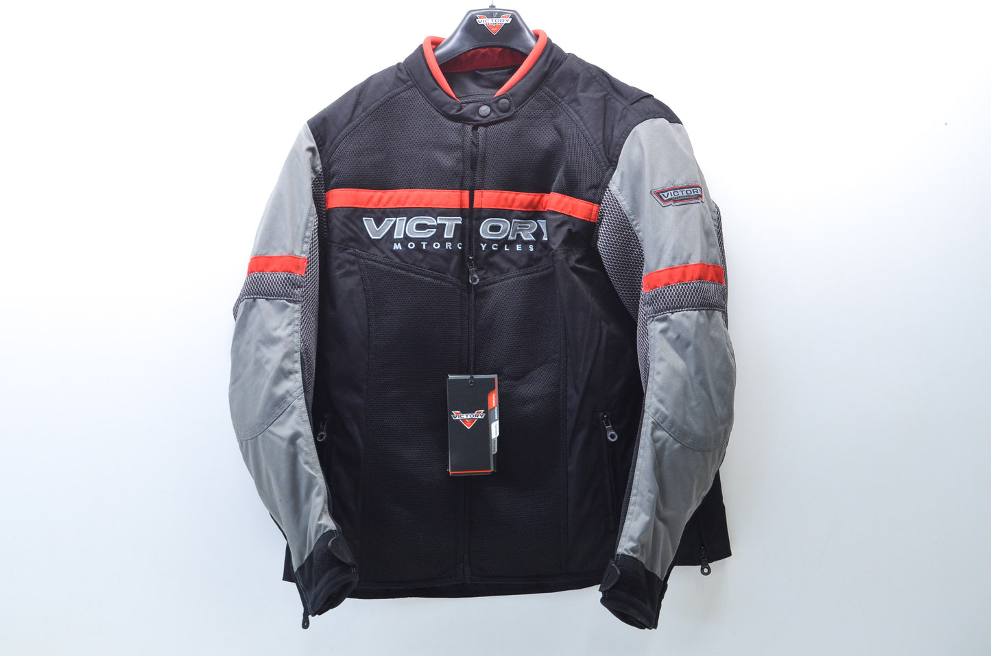 OEM Victory 286373706 Womens Large Black/Red Skyline Mesh Motorcycle Jacket NOS