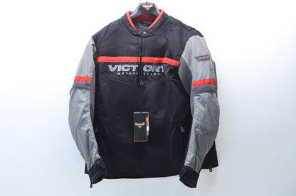 OEM Victory 286373706 Womens Large Black/Red Skyline Mesh Motorcycle Jacket NOS