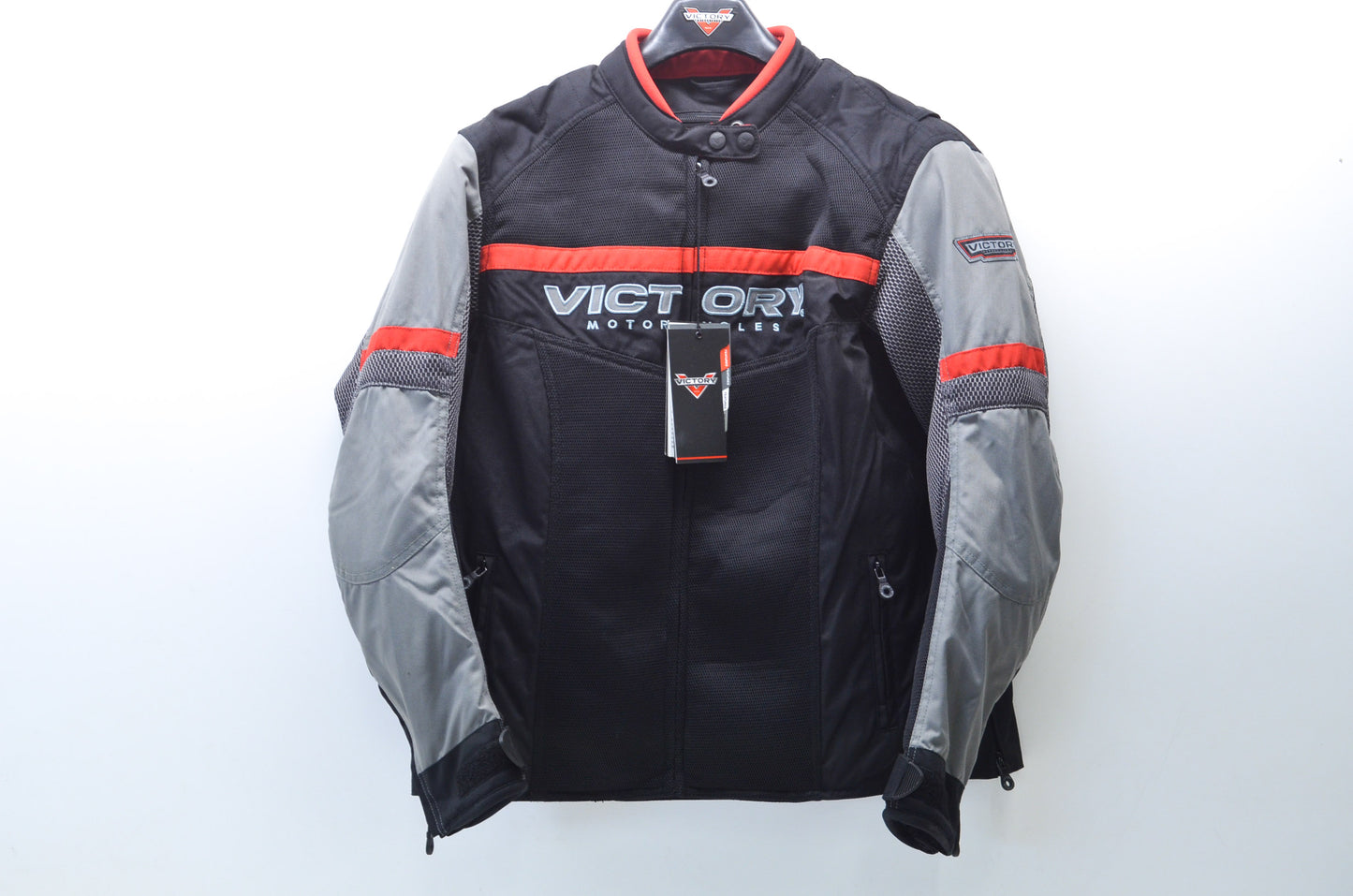 New OEM Victory  Womens XL Black/Red Skyline Mesh Motorcycle Jacket NOS