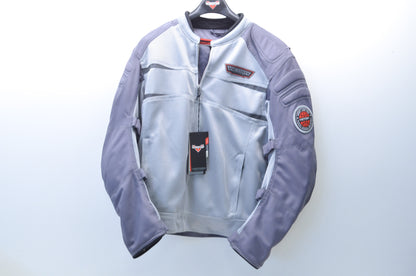 New OEM Victory  Mens Large Light Grey/Grey Mesh Motorcycle Jacket NOS