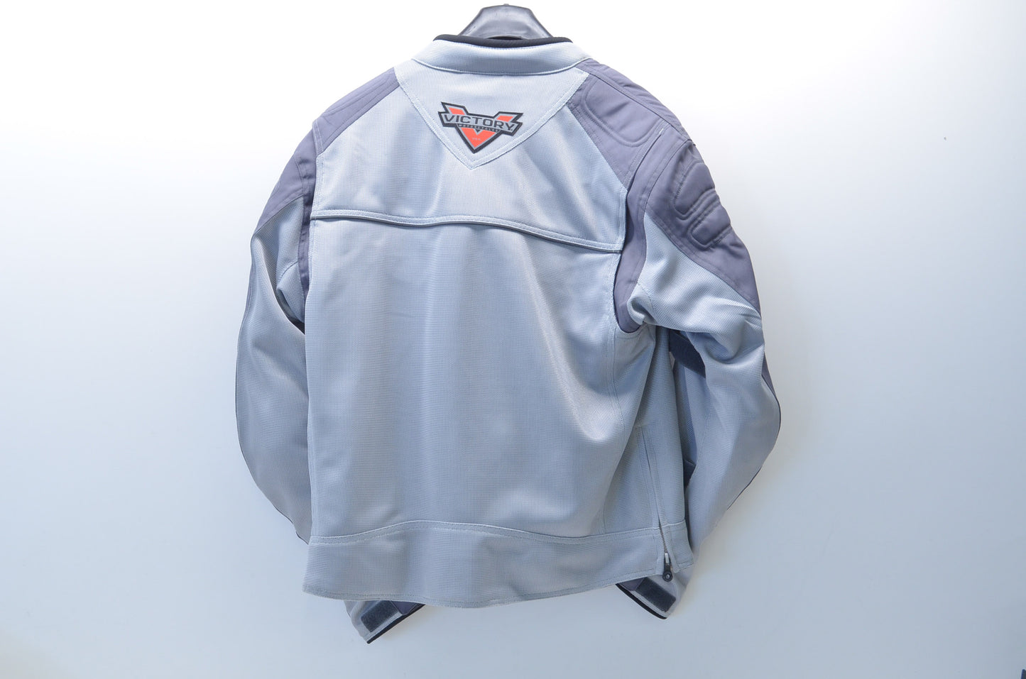 New OEM Victory  Mens Large Light Grey/Grey Mesh Motorcycle Jacket NOS