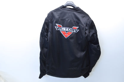 New OEM Victory  Mens Large Black Light Mesh Motorcycle Jacket NOS