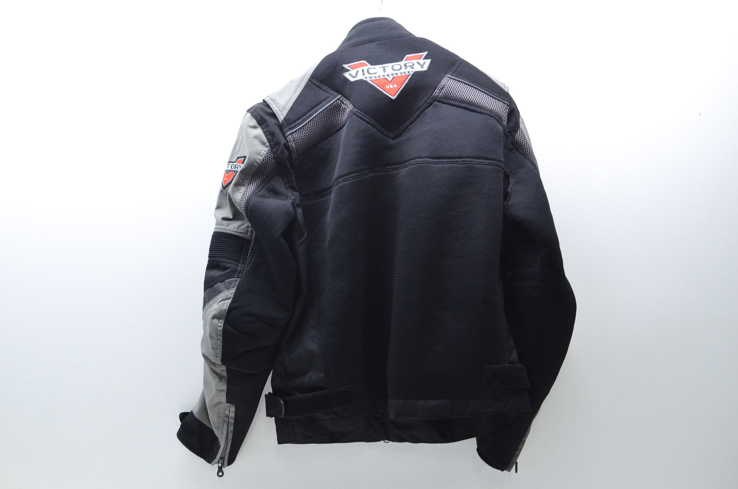New OEM Victory  Mens Large Black/Grey Medina Mesh Motorcycle Jacket NOS