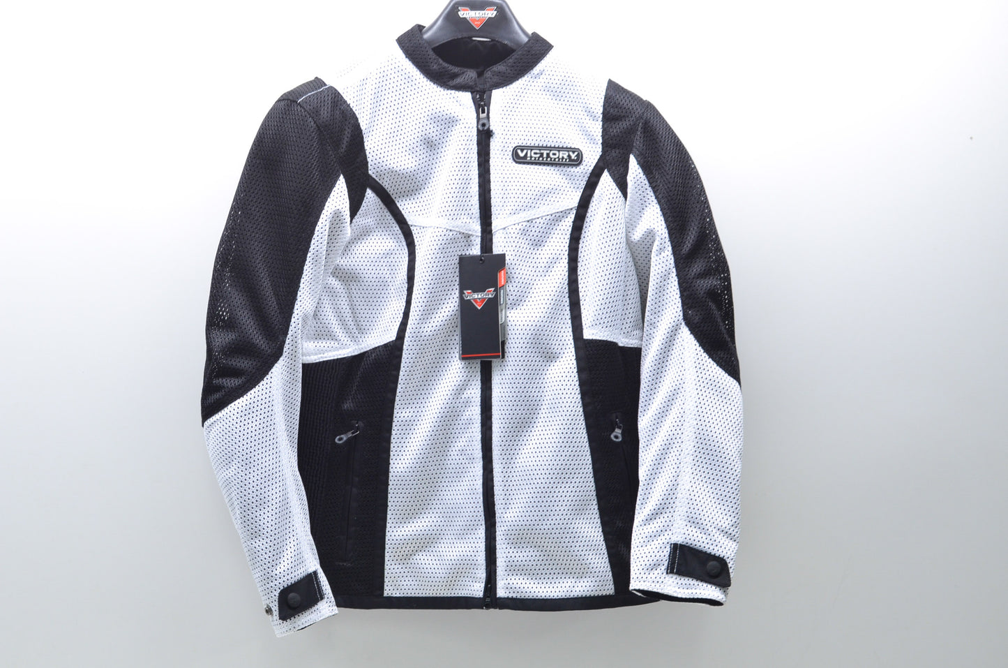 New OEM Victory Womens Small White/Black Lite Mesh Motorcycle Jacket NOS