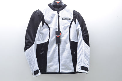 New OEM Victory Womens Small White/Black Lite Mesh Motorcycle Jacket NOS