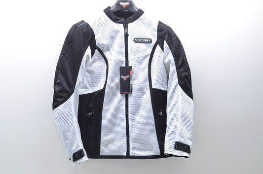 New OEM Victory Womens Small White/Black Lite Mesh Motorcycle Jacket NOS