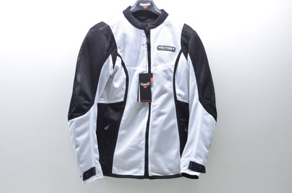 OEM Victory 286522106 Womens Large White/Black Lite Mesh Motorcycle Jacket NOS