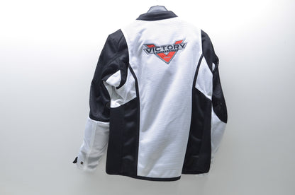 OEM Victory 286522106 Womens Large White/Black Lite Mesh Motorcycle Jacket NOS