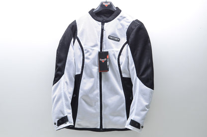 New OEM Victory Womens XL White/Black Lite Mesh Motorcycle Jacket NOS