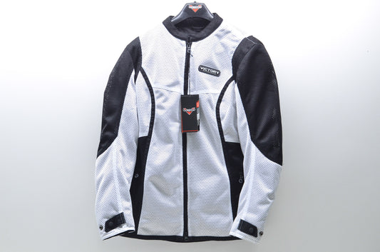 New OEM Victory Womens XL White/Black Lite Mesh Motorcycle Jacket NOS