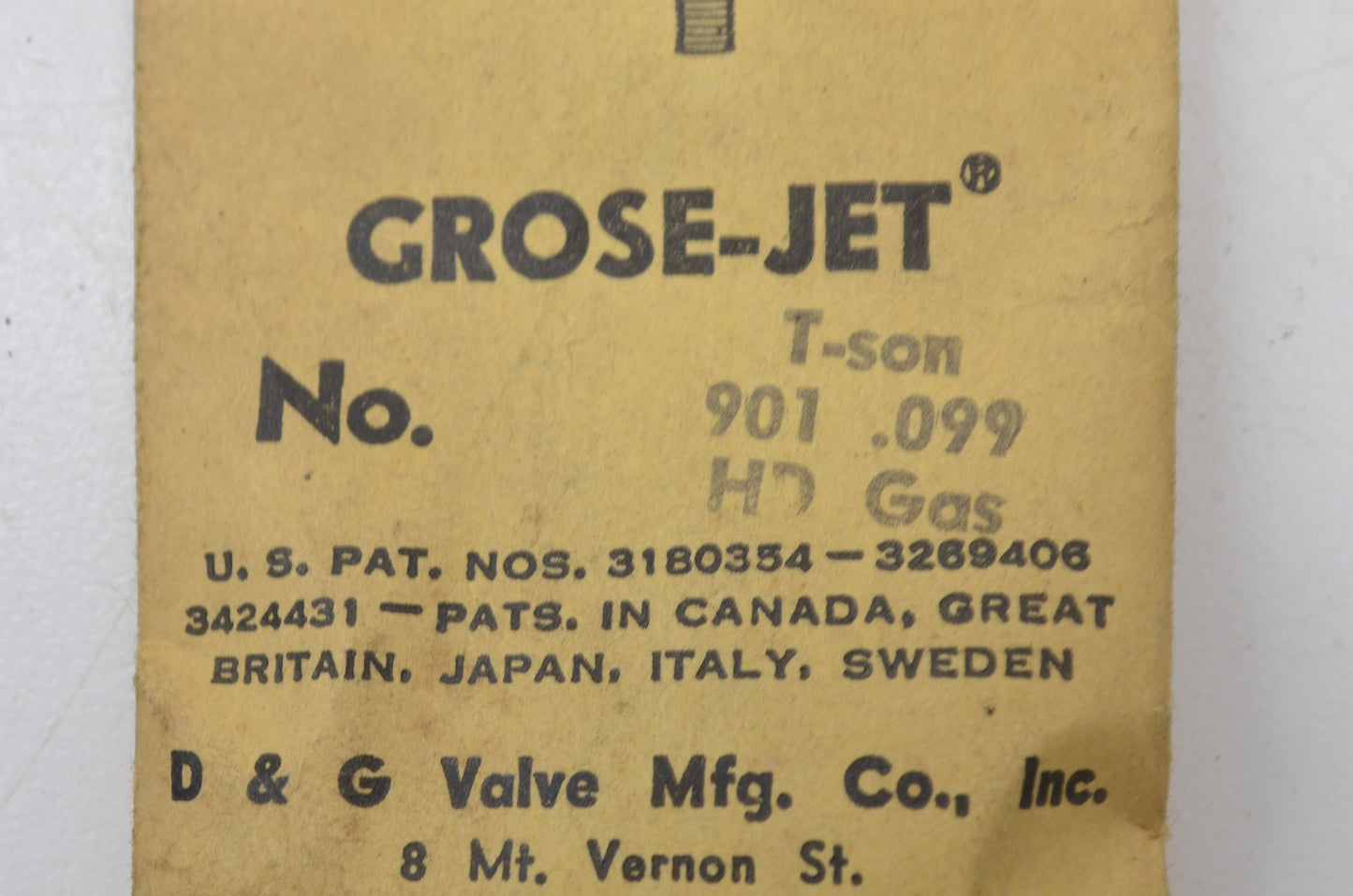 New Grose Jet Float Valve NOS