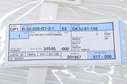 New OEM Mazda Air Filter NOS