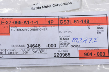 New OEM Mazda Air Filter NOS