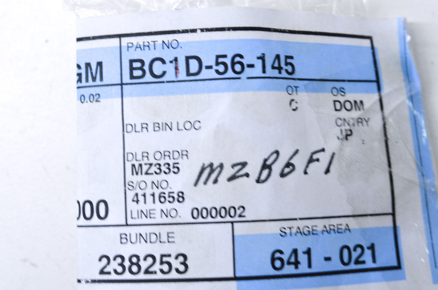 OEM Mazda BC1D-56-145 Bc1D-56-145 Fender Liner Clip NOS