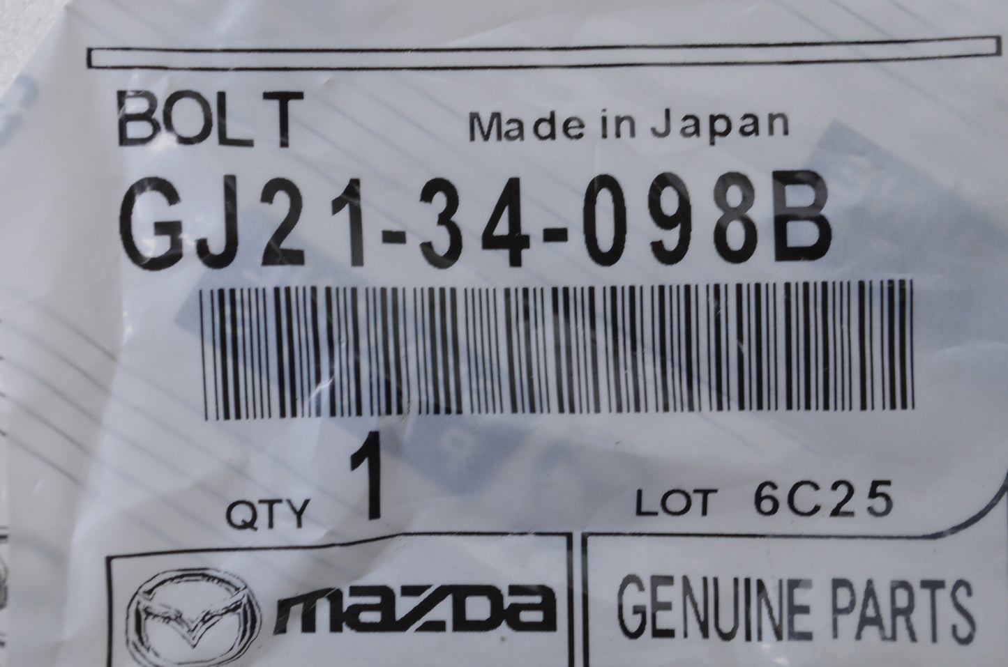 New OEM Mazda Lower Control Arm Bolt NOS