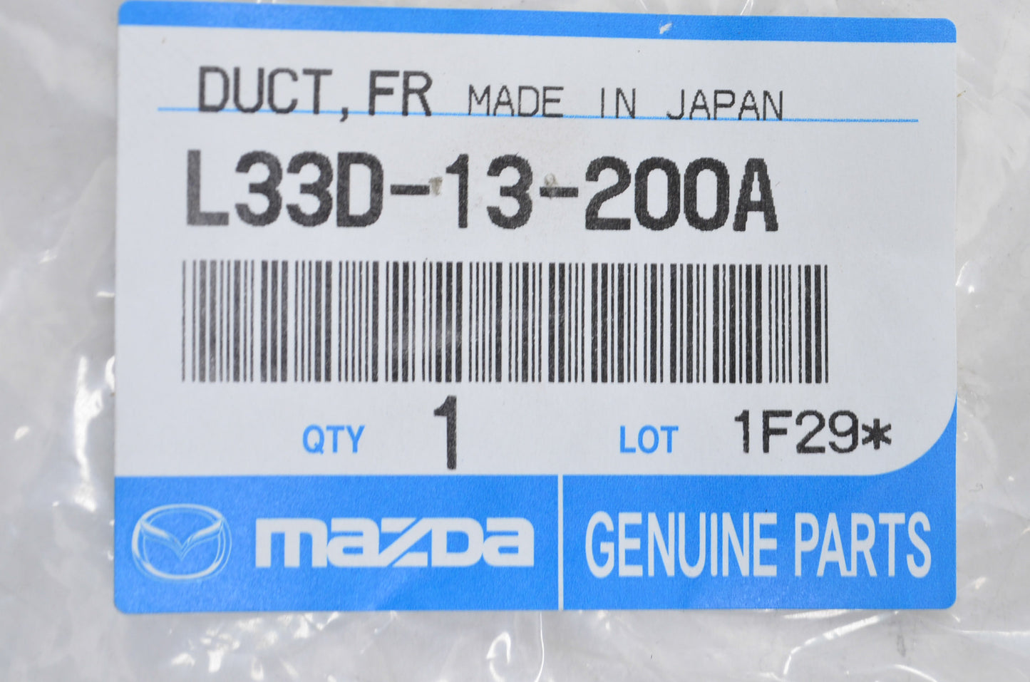 New OEM Mazda Fresh Air Duct NOS