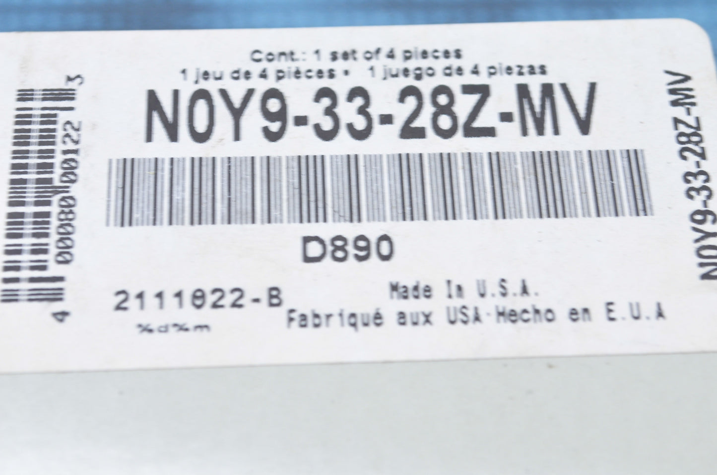 OEM Mazda N0Y9-33-28Z-MV Front Brake Pad Kit NOS
