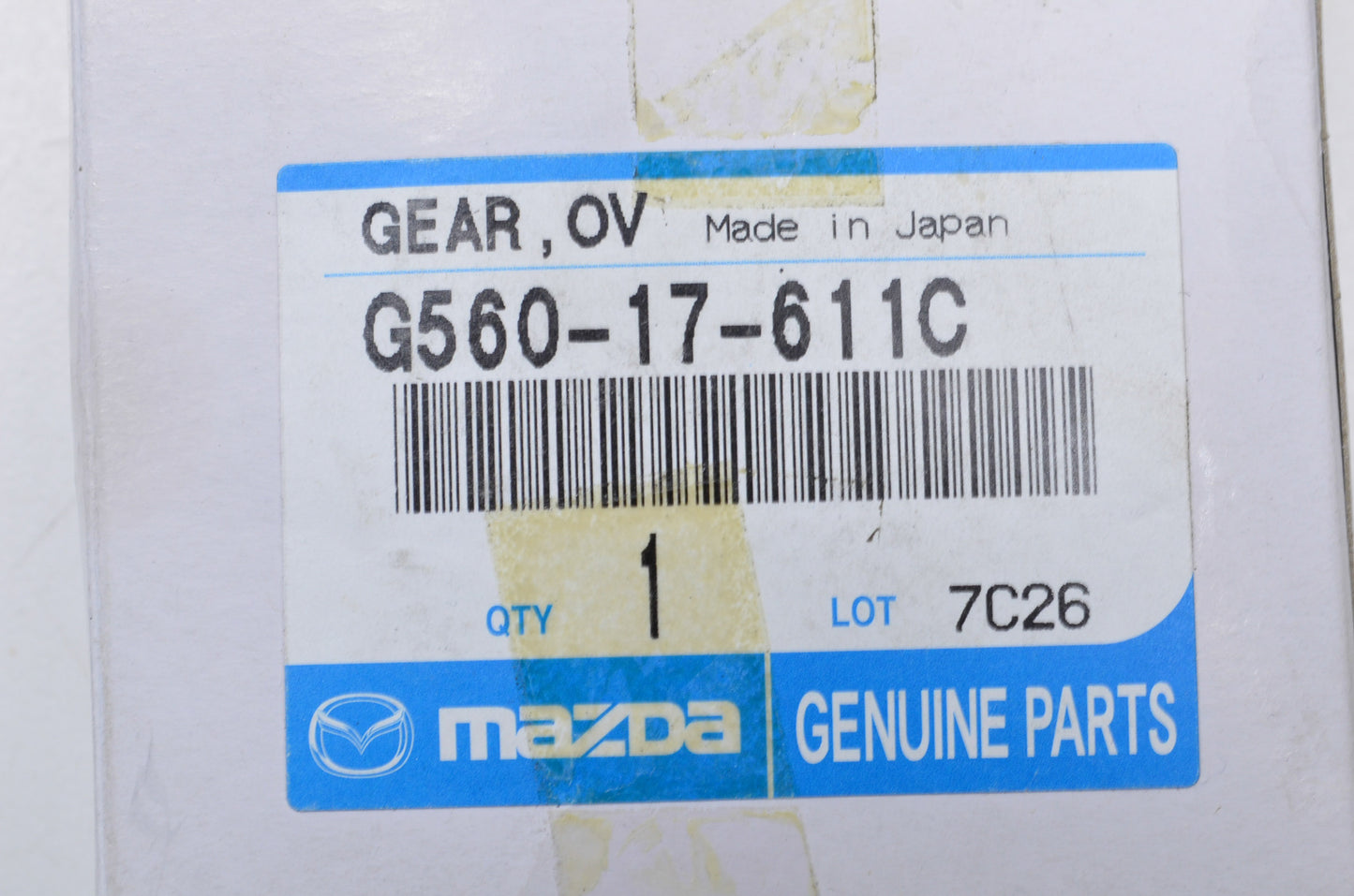 New OEM Mazda Over Top Gear NOS