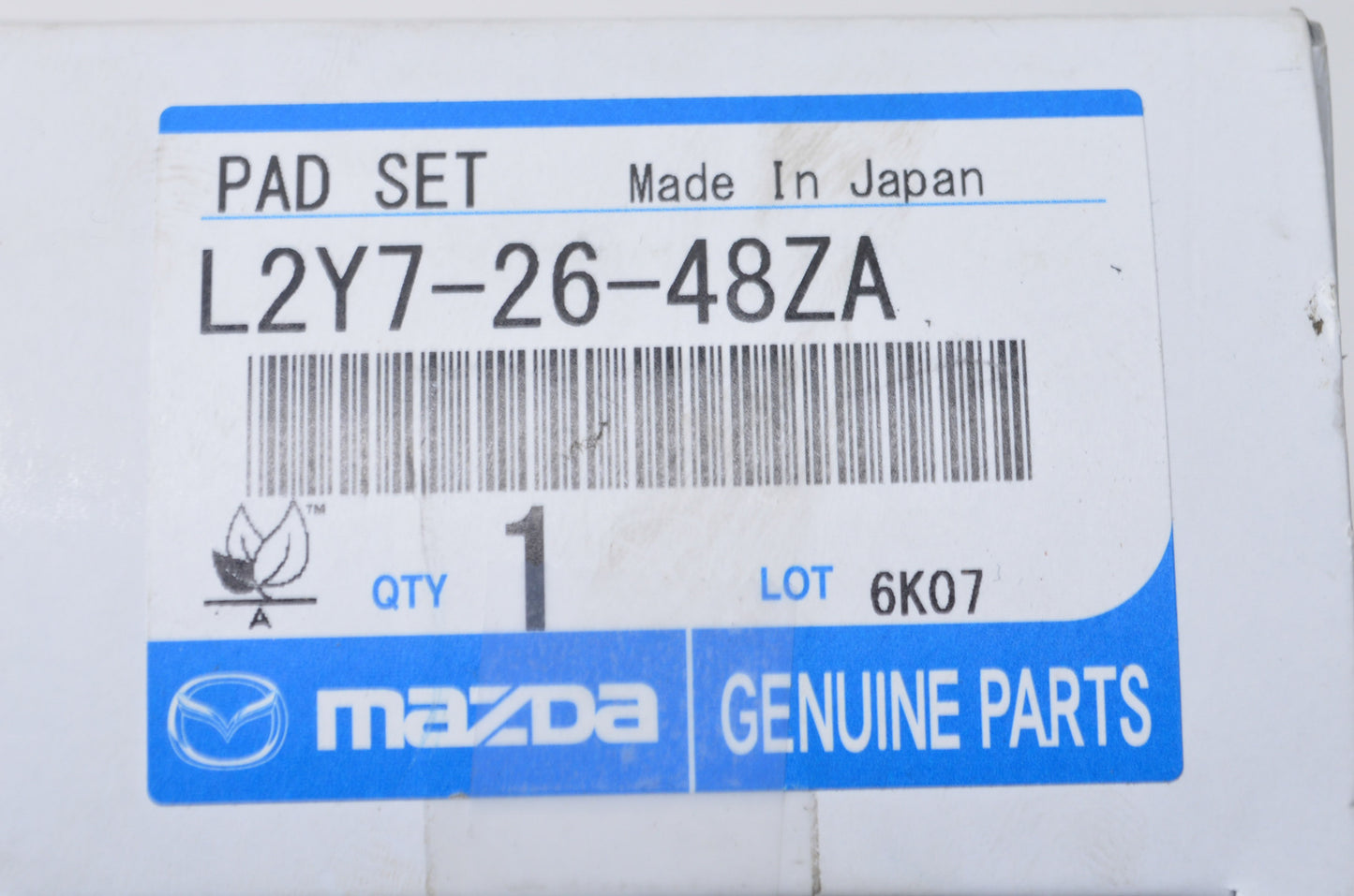 OEM Mazda L2Y7-26-48ZA Rear Brake Pad Kit NOS