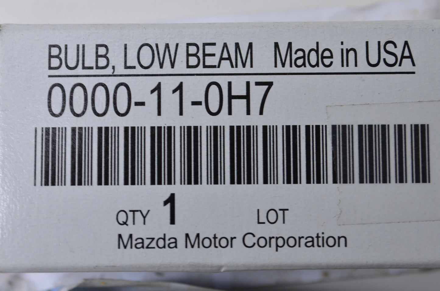 New OEM Mazda Low Beam Bulb NOS