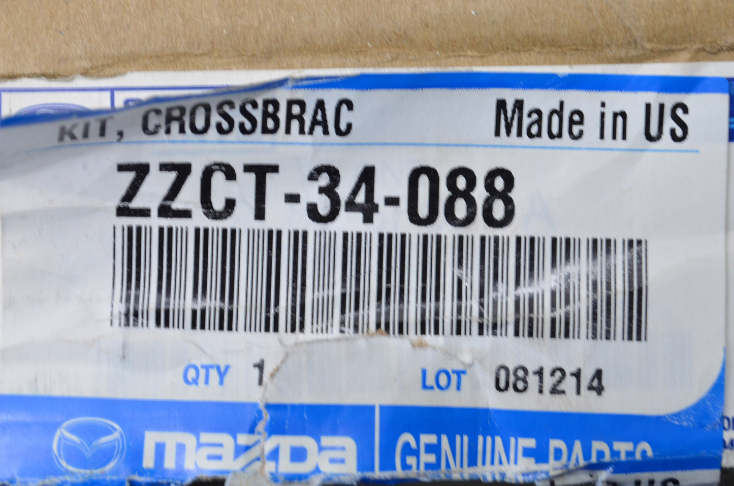 OEM Mazda 9L84-5A095, ZZCT-34-088 Crossbrace Kit NOS