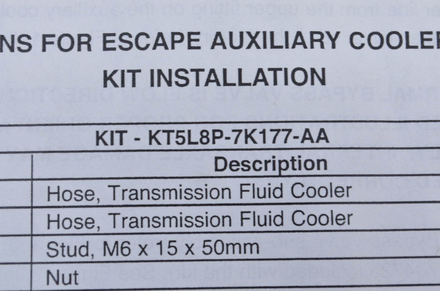 OEM Ford KT5L8P-7K177-AA, FWY1-19-0CY Mazda Cooler Kit NOS