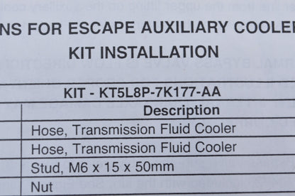 OEM Ford KT5L8P-7K177-AA, FWY1-19-0CY Mazda Cooler Kit NOS
