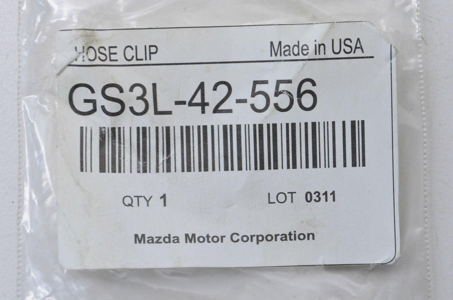 OEM Mazda GS3L-42-556 Fuel Tank Filler Hose Clip NOS