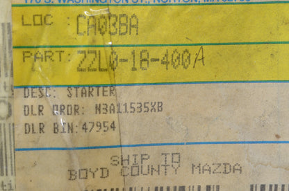 OEM Mazda ZZL0-18-400A Starter
