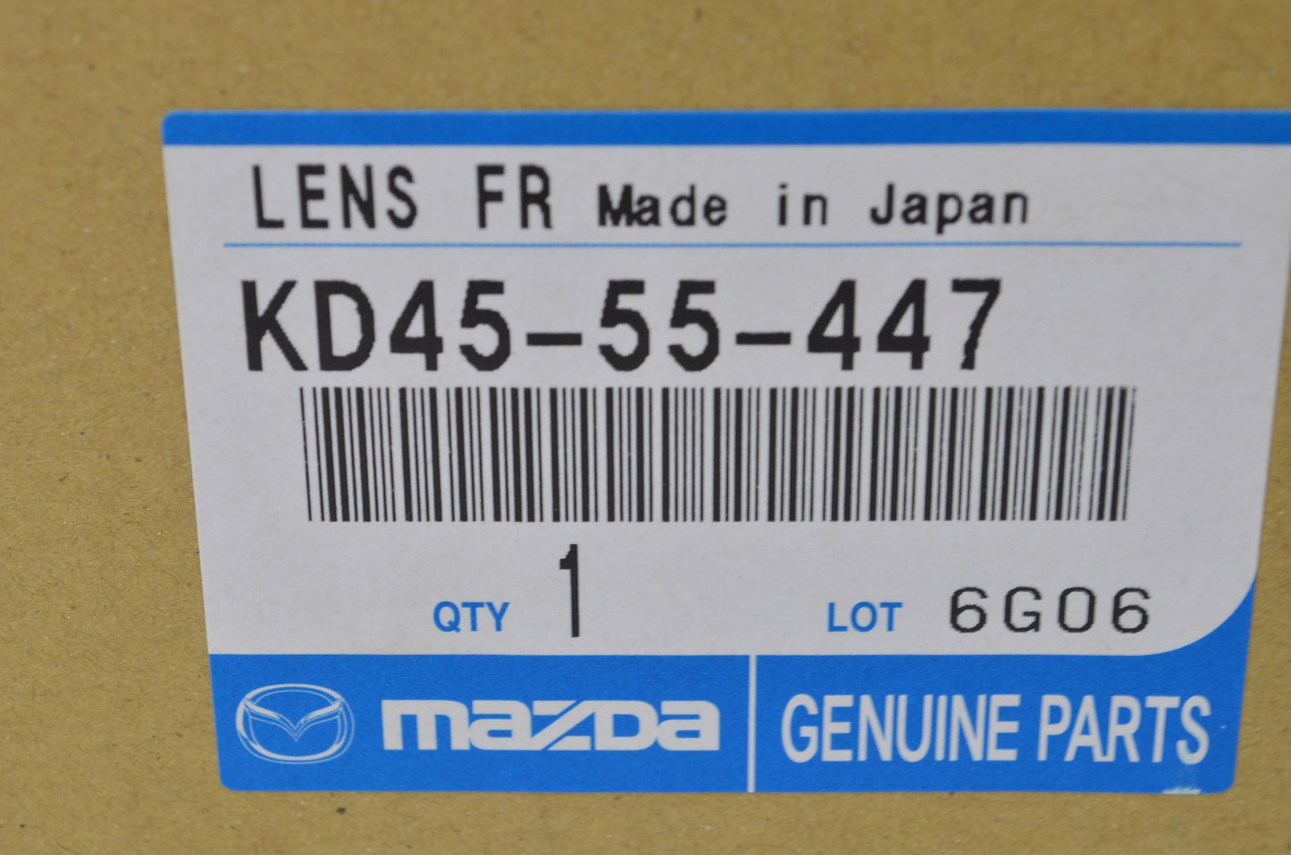New OEM Mazda Instrument Panel Lens NOS