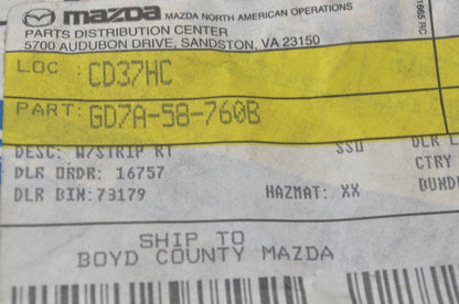 OEM Mazda GD7A-58-760B Door Weather Strip NOS