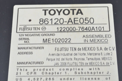 OEM Toyota 86120-AE050 Radio/CD/MP3 Player Assembly NOS