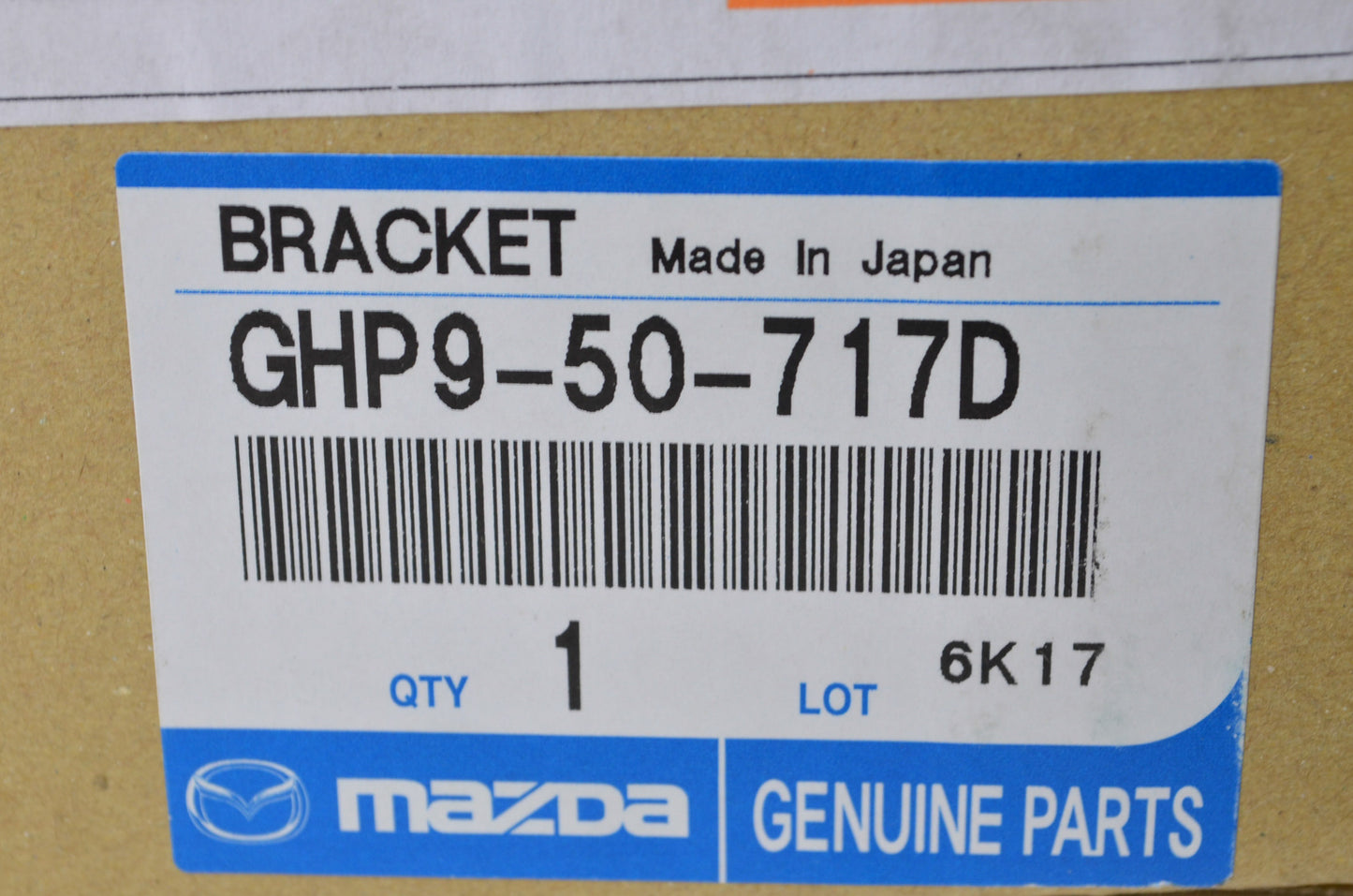 New OEM Mazda Upper Bracket NOS