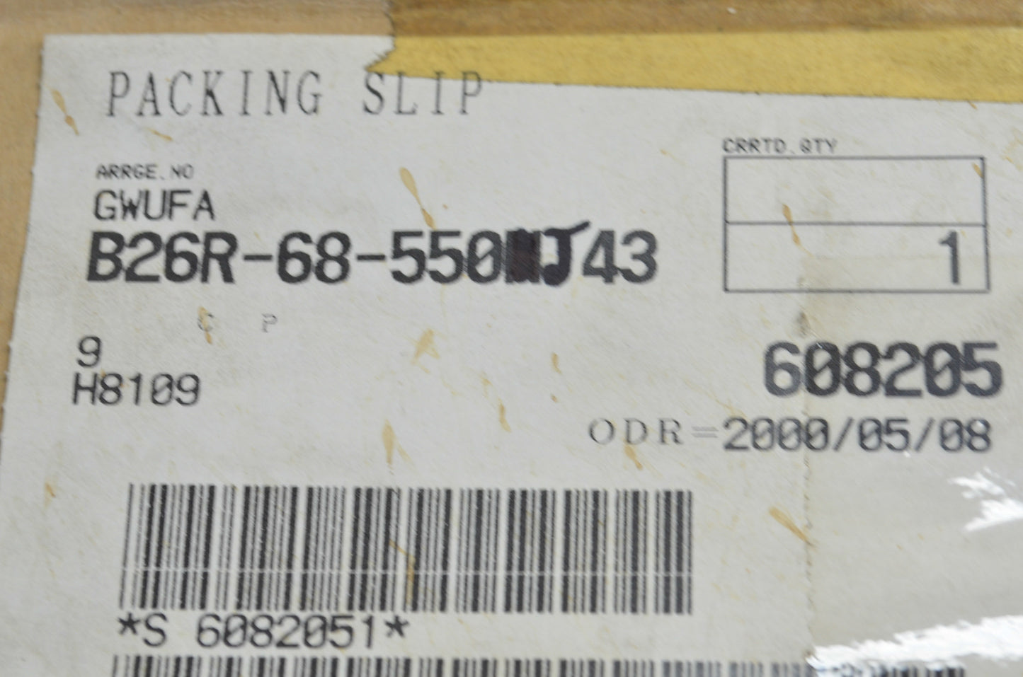 OEM Mazda B26R-68-550J-43 Door Trim Panel NOS