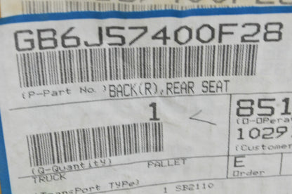 OEM Mazda GB6J-57-400F-28 Rear Passenger Seat Cushion NOS