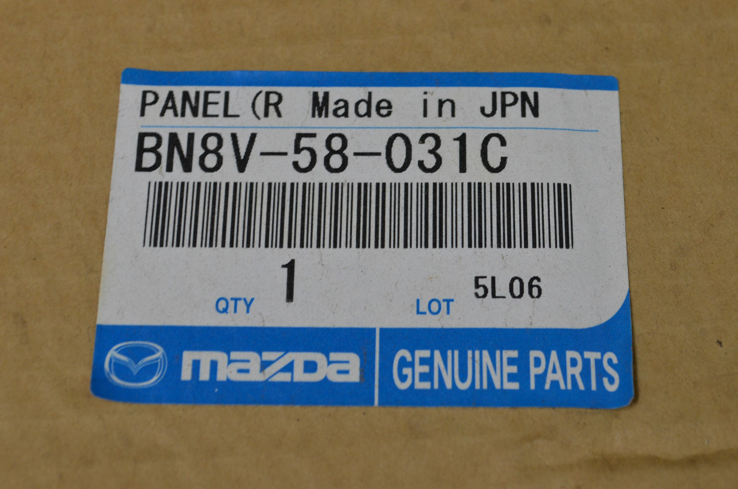 OEM Mazda BN8V-58-031C Front Passenger Side Door Shell NOS