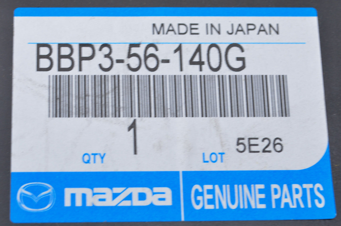 OEM Mazda BBP3-56-140G Fender Liner NOS