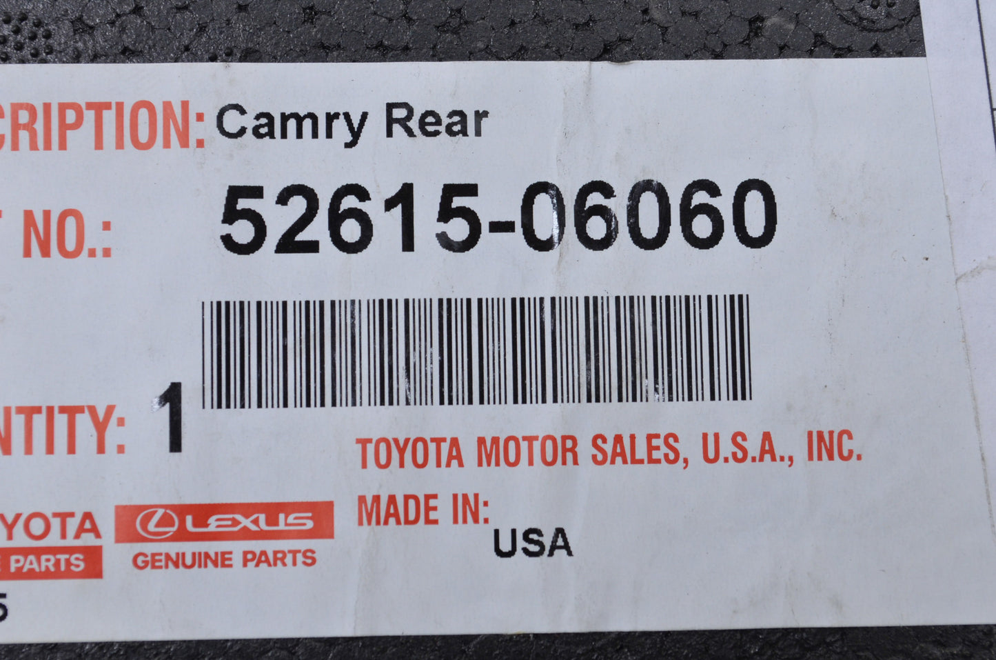 New OEM Toyota Bumper Absorber NOS