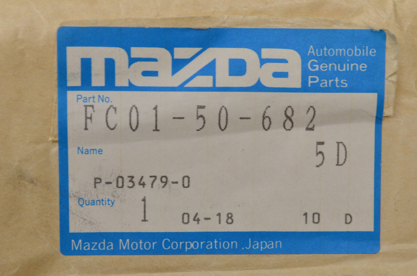 OEM Mazda FC01-50-682 Right Side Protector NOS