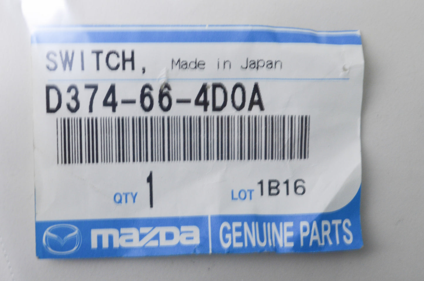 New OEM Mazda Clutch Pedal Starter Safety Switch NOS