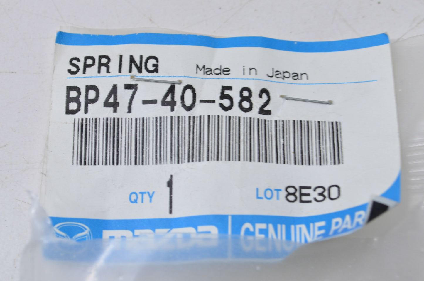 OEM Mazda BP47-40-582 Spring NOS
