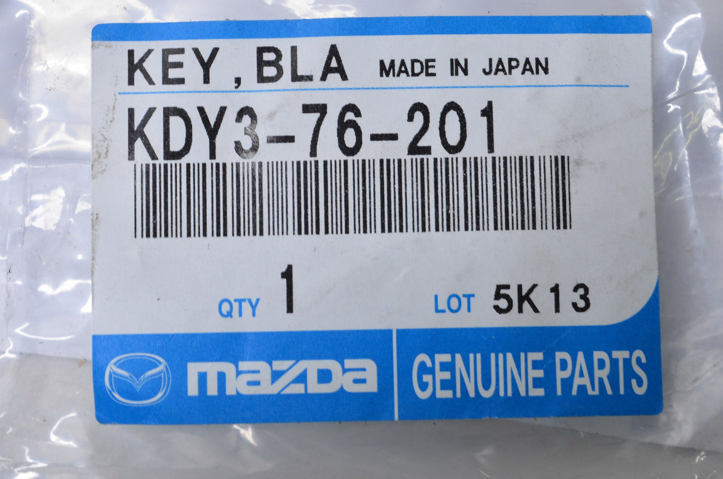 New OEM Mazda Blank Key NOS