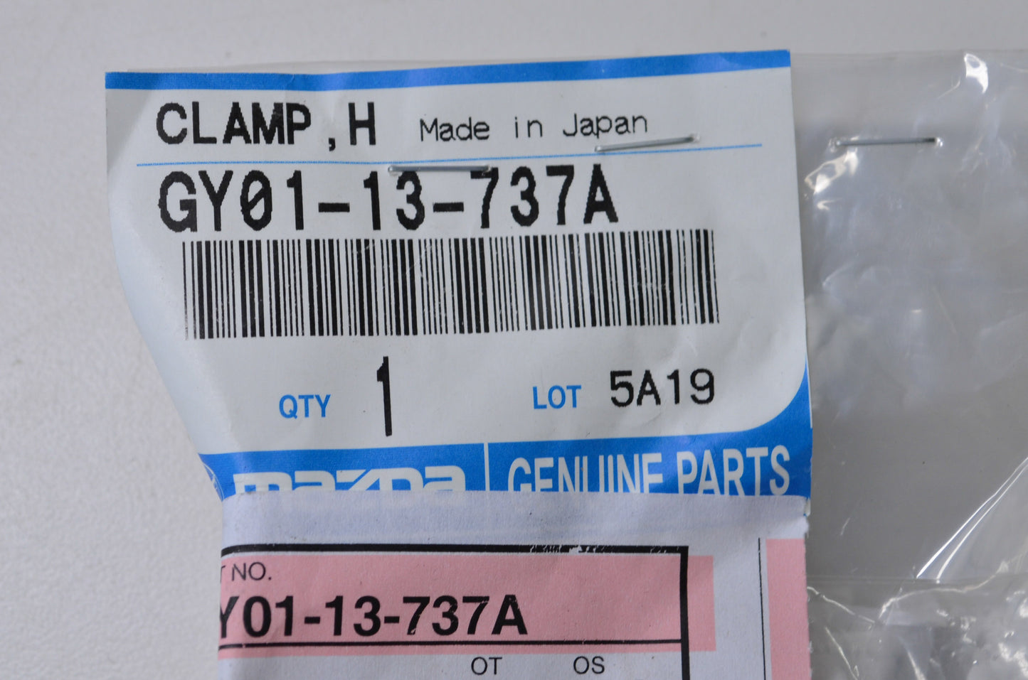 OEM Mazda GY01-13-737A Clamp NOS