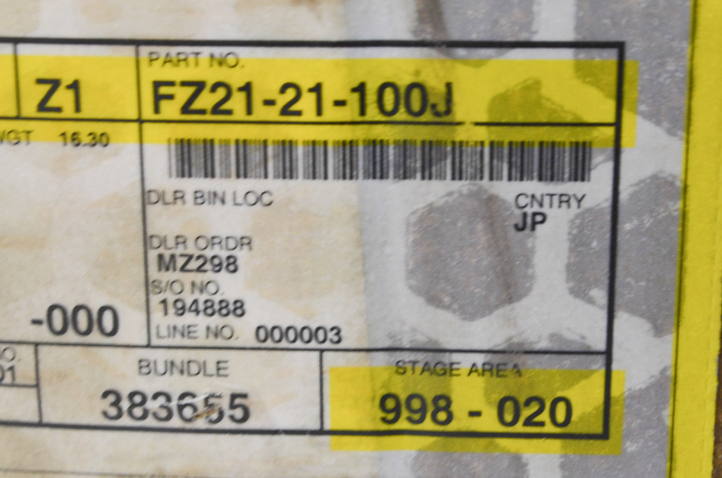 OEM Mazda FZ21-21-100J Automatic Transmission Valve Body NOS
